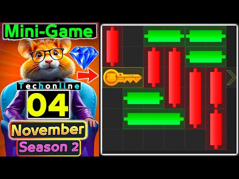 4 November 🔴Live Hamster Kombat Daily Mini-Game Puzzle Solved #hamstercombat #minigame#minipuzzle