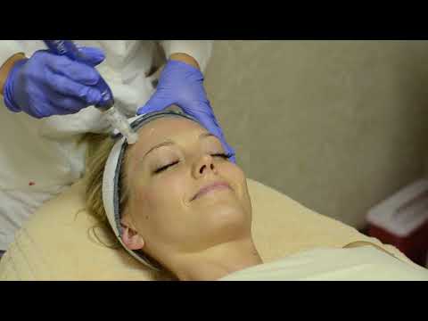 Client receiving a facial treatment procedure.