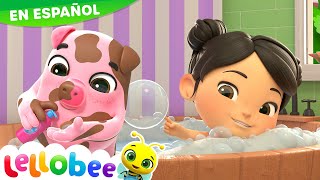 Hora del baño 🧼💧💦 Caricaturas - Canciones Infantiles 🎵 | Lellobee
