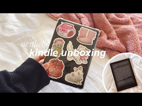 Kindle paperwhite aesthetic unboxing | set-up, cute accessories and customization