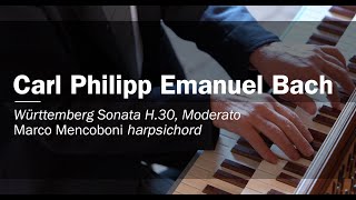 Carl Philipp Emanuel Bach: Wurttemberg Sonatas Nos. 1. Moderato Marco Mencoboni harpsichord