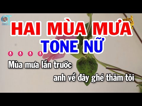 Karaoke Hai Mùa Mưa Tone Nữ F#m | Nhạc Sống Mới || Karaoke Tuấn Kiệt