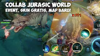 COLLAB JURASIC WORLD! REVIEW MAP & SKIN GRATIS  - HONOR OF KINGS