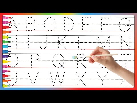 Learn to write the Alphabet from a to z | coloring abcd line tracing #abcdsong #abcd #coloring