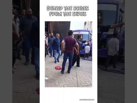 Aryan Khan with Aamir Khan and Bobby Deol during shooting of the series.