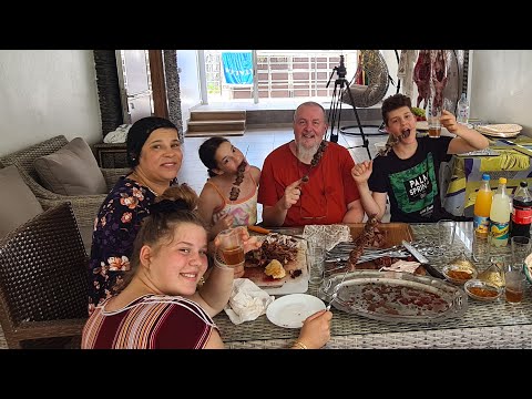 4K 🐏🔪🍉 نهار عيد الأضحى مع وليداتي او الطالياني ....احسن اجواء ديال الدراري كيشويو الريوس فحومتي