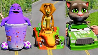 Funny Cars & Weird Cars VS Bollard Barbie Crash #10😂|| BeamNG.drive