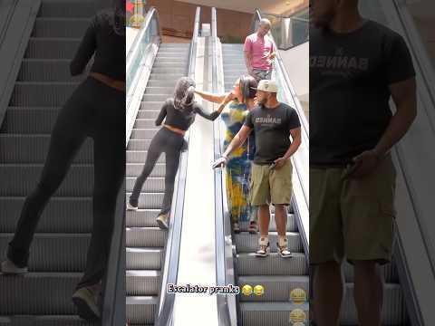 Funny escalator prank🤣🤣 #funny #failgag #foryou #prank #haha