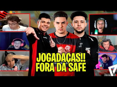 REAÇÃO DOS STREAMERS COM AS MELHORES JOGADAS DO ANO no FORA DA SAFE INVITATIONAL !