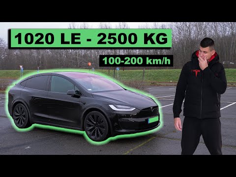 Mit tud egy 1000 lóerős Tesla? 🤔 Model X Plaid 100-200 km/h gyorsulás mérés 🏁⏱️