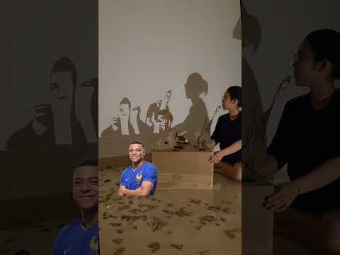 Kylian Mbappé 🇫🇷⚽ Shadow art handmade from cardboard by @balana.art #mbappe #kylianmbappe #euro2024
