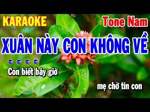 Karaoke Xuân Này Con Không Về Tone Nam Nhạc Sống Rumba Mới 2025 | Thanh Hải