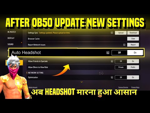 OB50 Update New Setting For Free Fire Max