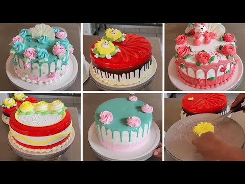 ideas para decorar pasteles coloridos con crema chantilly