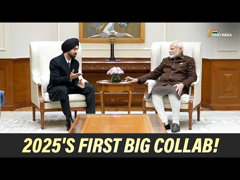 @diljitdosanjh's meetup with PM Modi 2025's first big collab!.