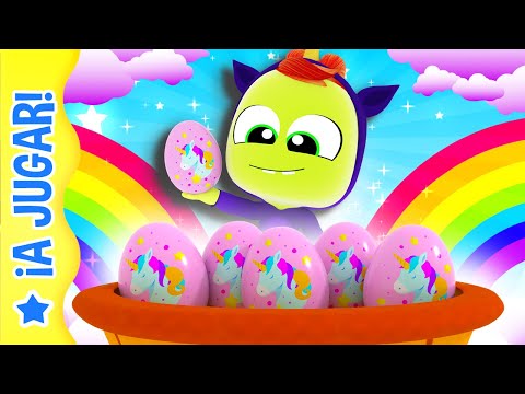 🥚 HUEVOS SORPRESA UNICORNIOS 🦄 MINITUNS 🌈 A JUGAR