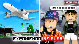¡Expongo infieles en un avión! | Roblox Brookhaven