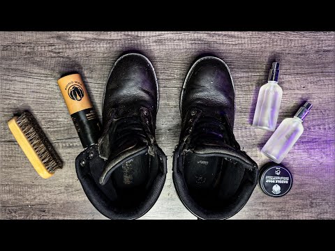 ASMR Shoe Shine On Work Boots