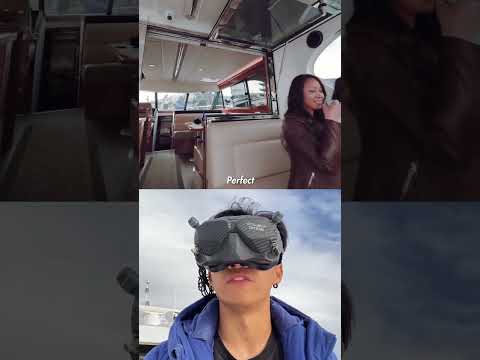 Flying Drone thru a boat window 😳🪡🛥️ #fpvdrone #behindthescenes