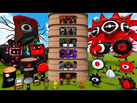 🧱 TALLGRASS NEW MR SUN TREE FUN COMPUTER EVOLUTION ALL SPRUNKI FAMILY SONG SPARTAN KICKING in Gmod !