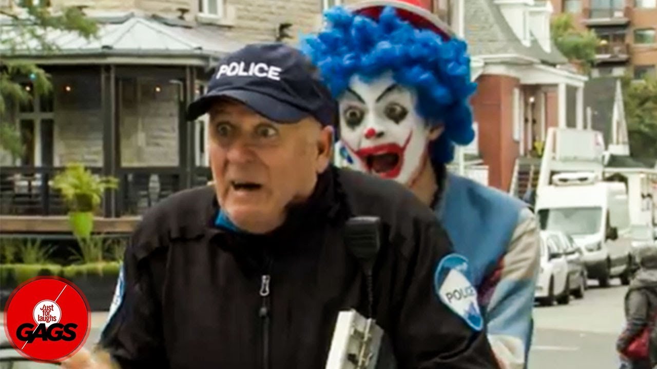 Officer Terrified Of Clowns!