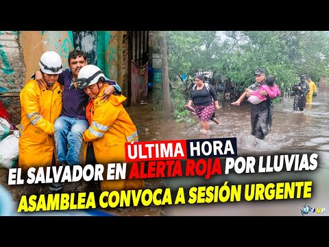 #EnVivo -ALERTA ROJA, MÁXIMA ALERTA EN EL SALVADOR POR LLUVIAS,  BUKELE ENVÍA EQUIPOS DE RESCATE😱