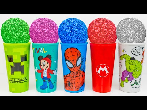 Rainbow ASMR: Kinetic Sand Coffee Box & Stress Balls | Satisfying Foam Beads & Slime Cutting