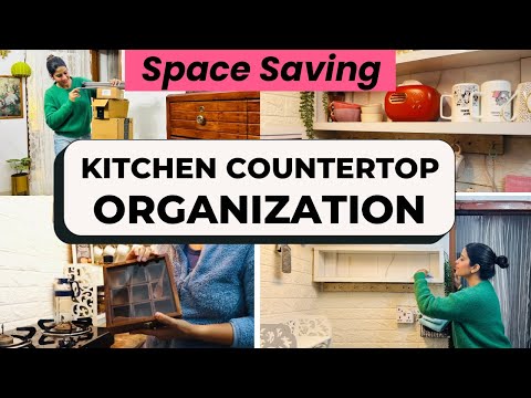 SPACE SAVING IDEAS | SMALL KITCHEN COUNTERTOP ORGANIZATION IDEAS | Rental kitchen ideas | DIY HACKS