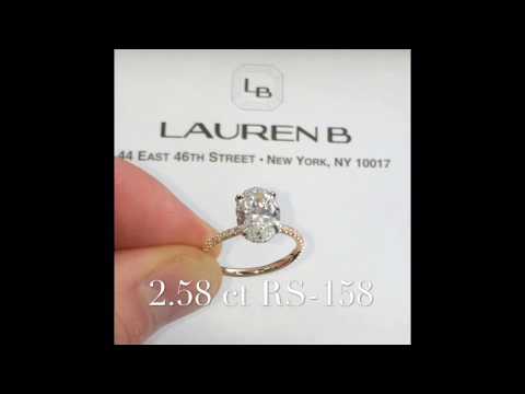 2.58 ct Oval Two-Tone Pave Ring