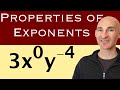 Exponent Properties and Simplification