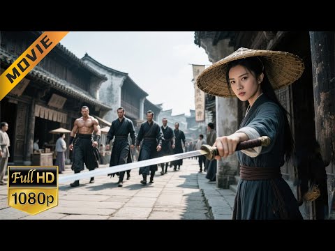 【武俠電影】戴斗笠的少女竟是隱藏的功夫高手，峨眉劍法出神入化，無人能敵！⚔️ 功夫 MMA | Kung Fu #抗日 #電影 #功夫