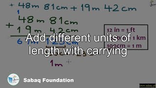 Add different units of length with carrying