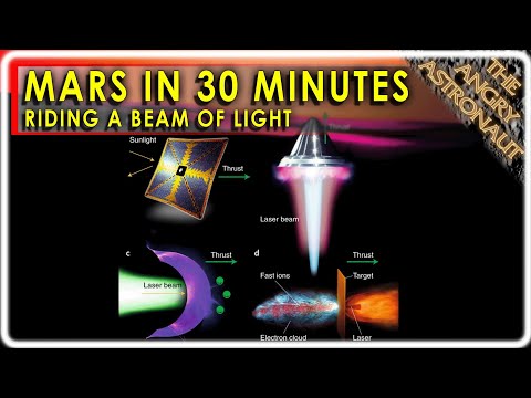 100 MIllion Miles an Hour!  Earth to Mars in 30 minutes riding a beam of light!