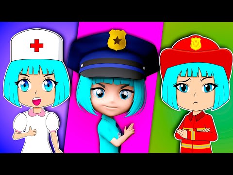 PoliceGirl, FireGirl and Doctor Song 🚓🚒🚑 | + More Lights Baby Songs & Nursery Rhymes