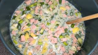 Es gibt nichts besseres als eine kalte Okroschka! Kalte Russische Suppe für den Sommer