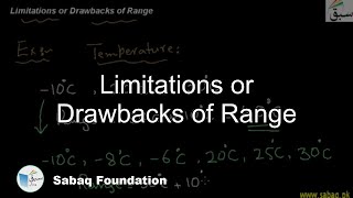 Limitations or Drawbacks of Range