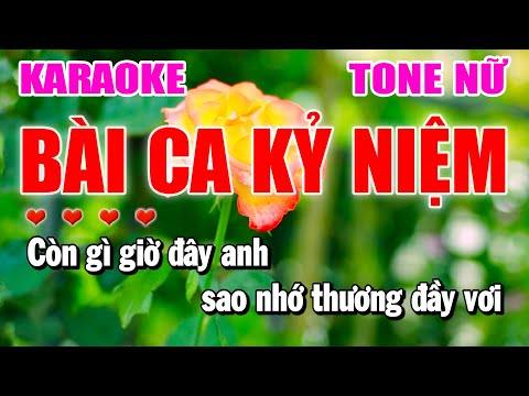 Bài Ca Kỷ Niệm Karaoke Tone Nữ Bbm Nhạc Sống Trữ Tình | Làng Hoa