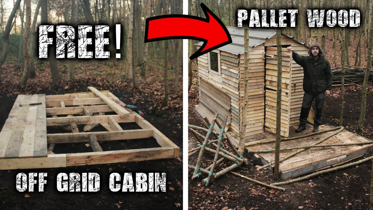 Building an Off Grid Cabin using Free Pallet Wood: A Wilderness Project