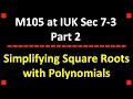 Simplifying Polynomial Functions Concepts
