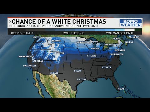 What are the odds of having a white Christmas?