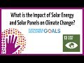 Solar Energy and Climate Change