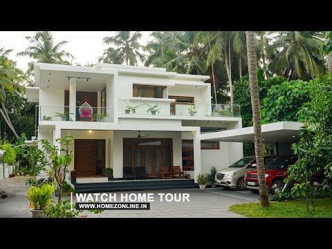 Beautiful contemporary flat roofing home design with great looking exterior and interior