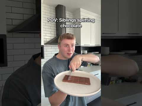 POV: Siblings Splitting Chocolate #Shorts