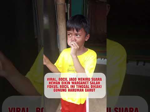 Seorang Bocil Jago Meniru Suara Hewan . bocil ini tinggal dikaki Gunung haruman Garut