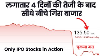 लगातार 4 दिनों की तेजी के बाद सीधे नीचे गिरा बाजार💥High Volatility