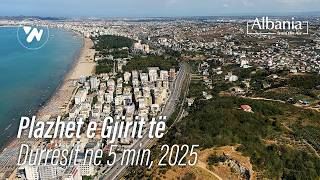 Plazhet e Gjirit te Durresit 5 minuta nga Ajri - Video 4K (28.08.2025)