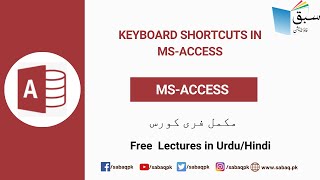 Keyboard Shortcuts In Ms-Access
