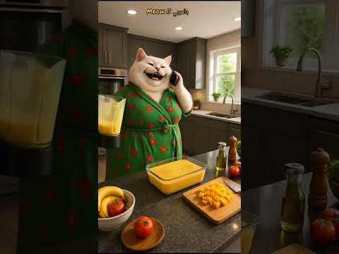 شوفو حصل اي للعائله بسبب الأم #catvideos #cats #ai #cartoon #aivideo #aishorts #meow #funny
