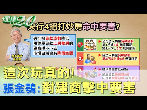 這次玩真的! 央行打炒房 張金鶚:對建商擊中要害 健康2.0