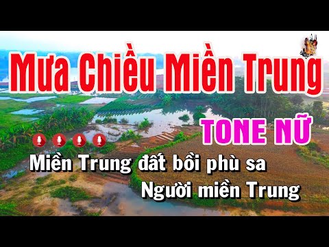 Karaoke Mưa Chiều Miền Trung Tone Nữ | Nhạc Sống Nguyễn Linh